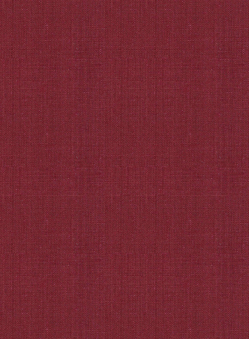 Moscow Maroon Linen Highland Trousers - Image 7