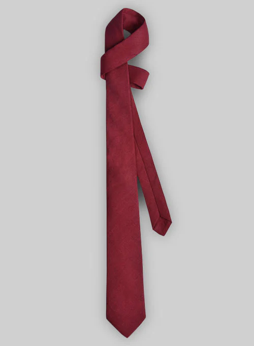 Linen Tie - Moscow Maroon - Image 3