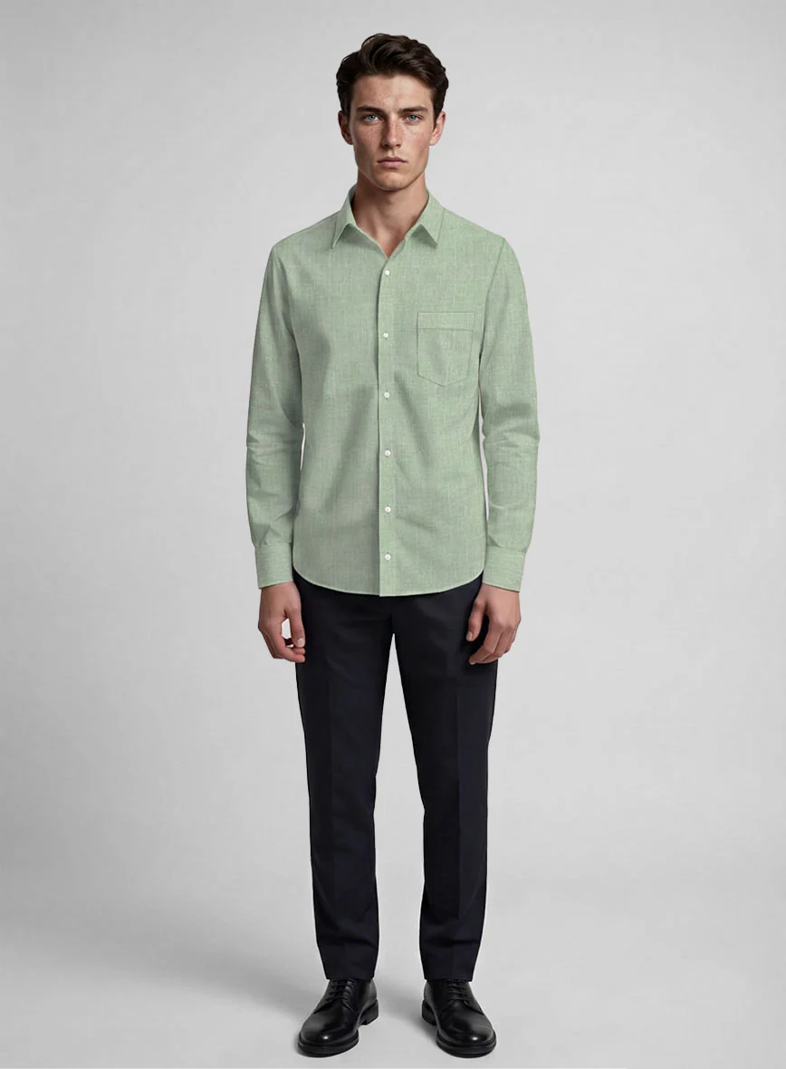 Moss Weave Cotton Shirt - Image 4