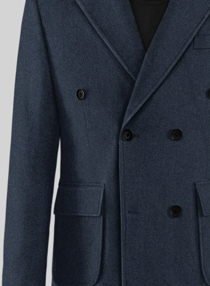 Musto Blue Heavy Tweed Overcoat - Image 2