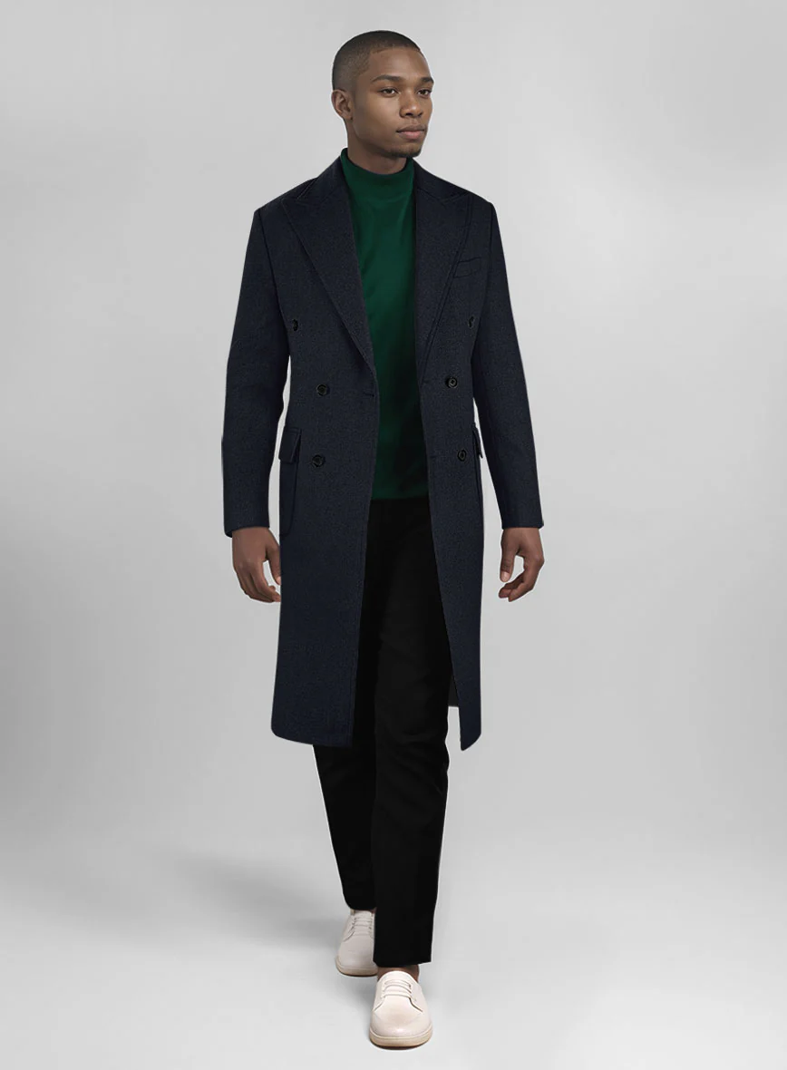 Musto Dark Violet Heavy Tweed Overcoat - Image 2