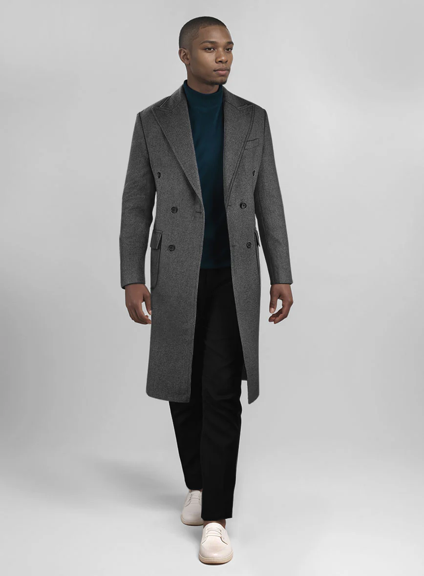Musto Gray Heavy Tweed Overcoat - Image 2