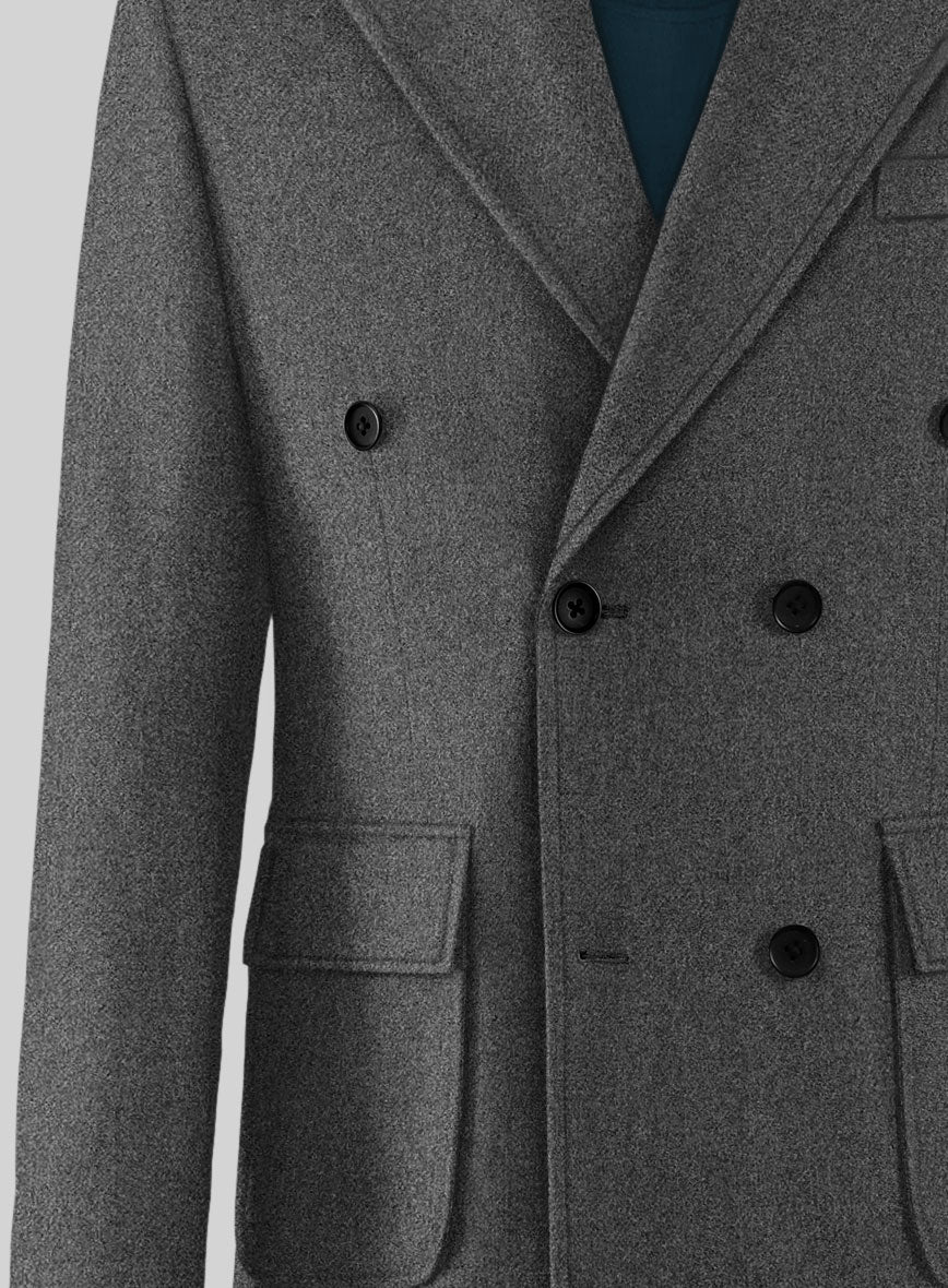 Musto Gray Heavy Tweed Overcoat - Image 3