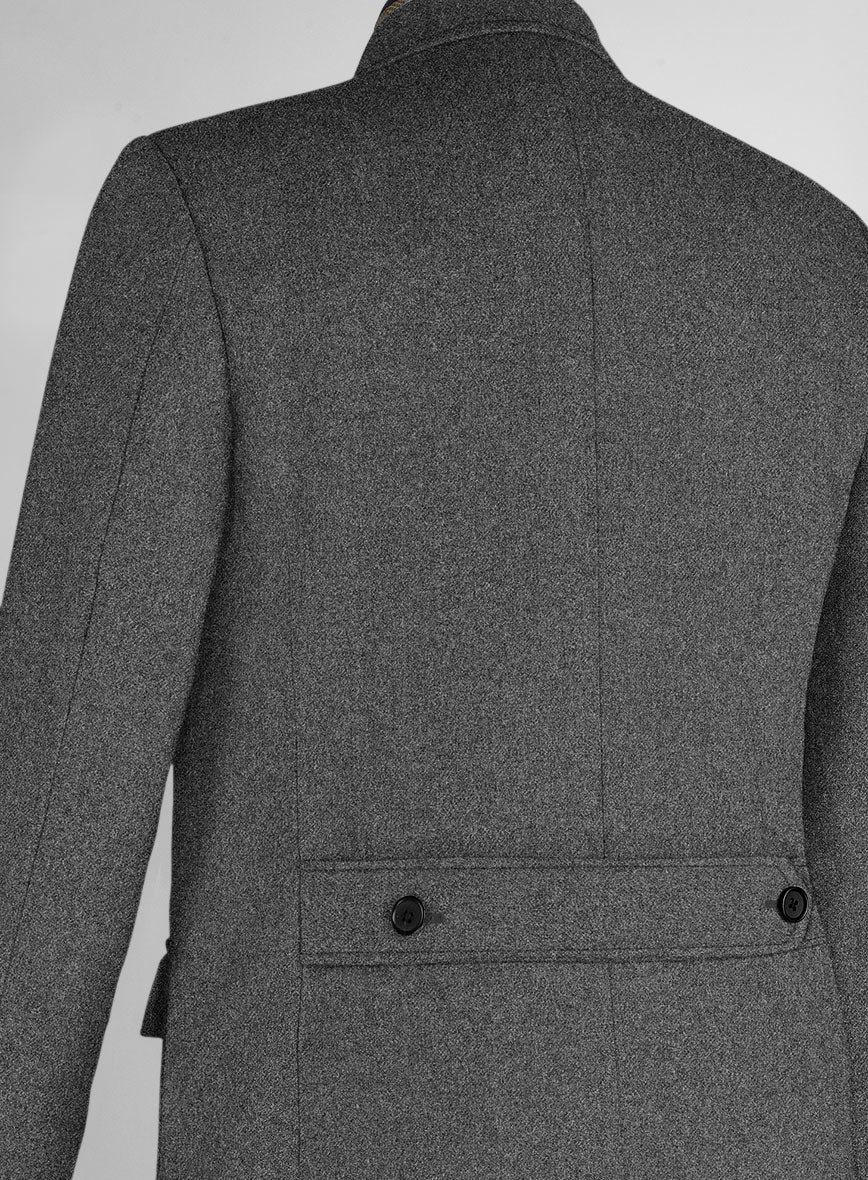 Musto Gray Heavy Tweed Overcoat - Image 4