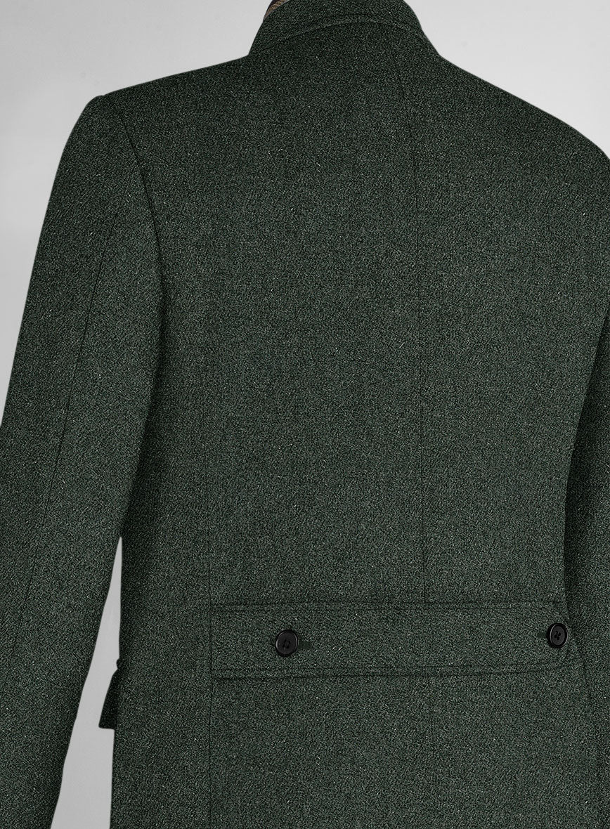 Musto Green Heavy Tweed Overcoat - Image 8
