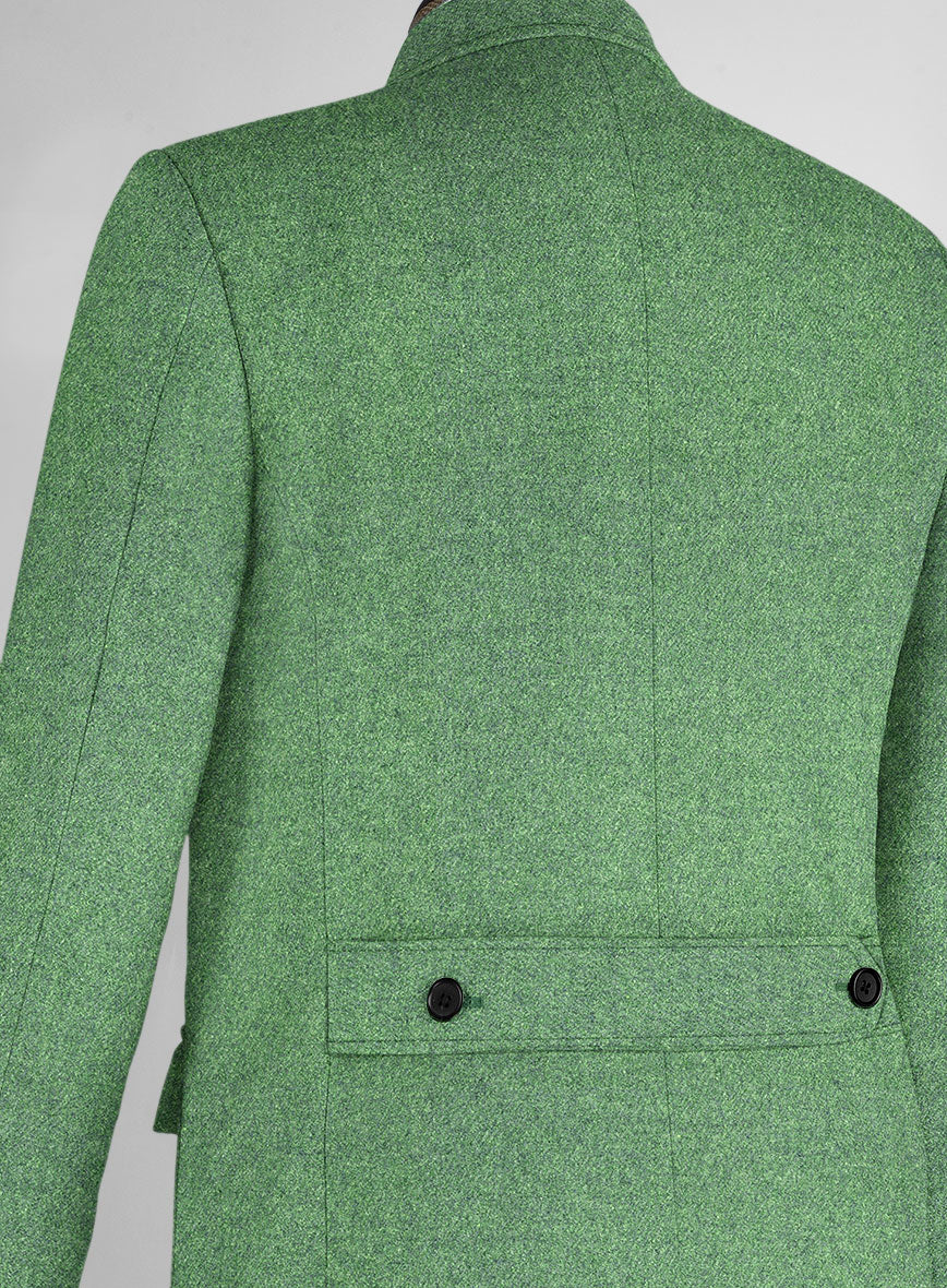 Musto Highlander Heavy Paris Green Tweed Overcoat - Image 4