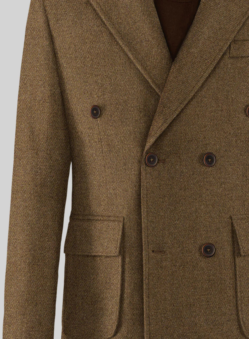 Musto Royal Brown Heavy Tweed Overcoat - Image 3