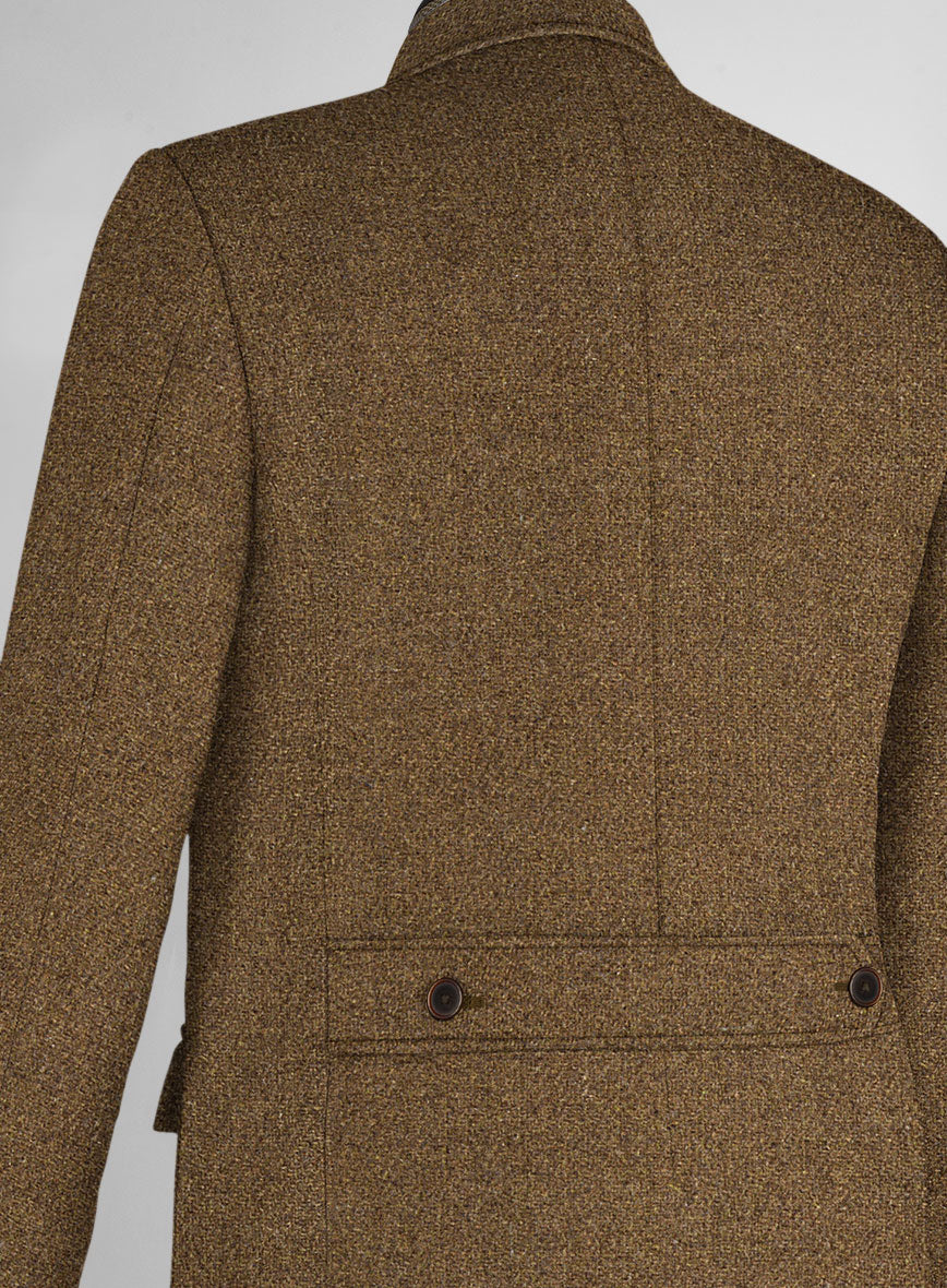 Musto Royal Brown Heavy Tweed Overcoat - Image 4