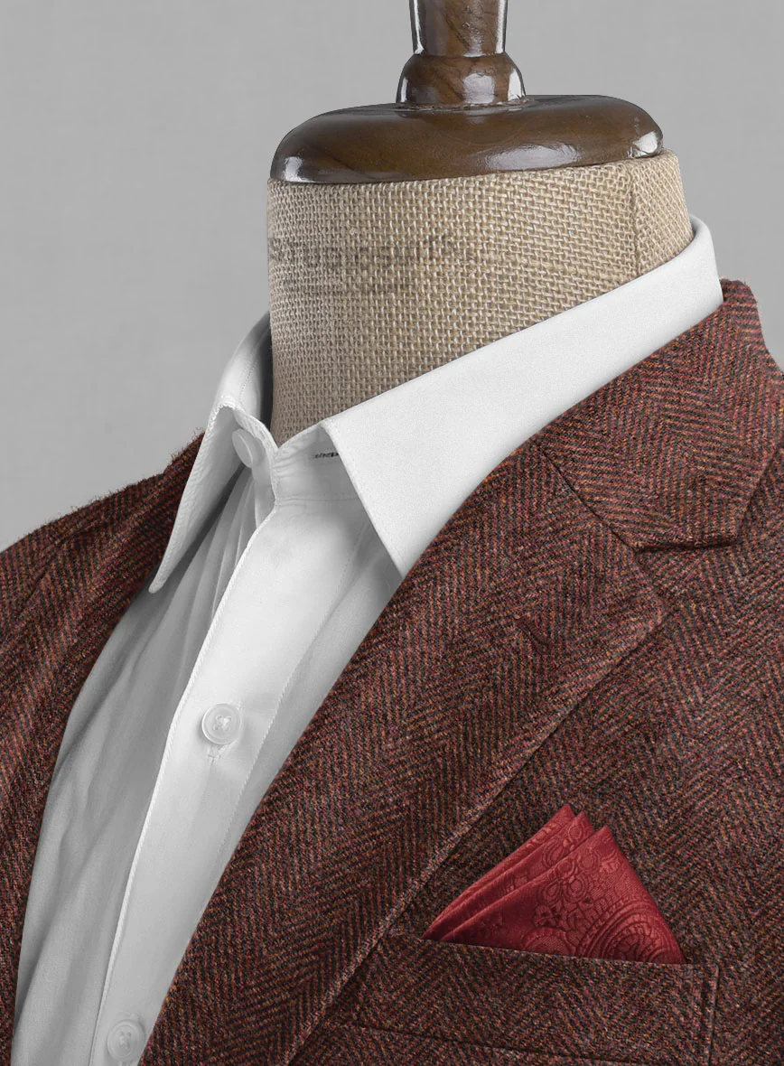 Mute Wine Herringbone Tweed Jacket - Image 2
