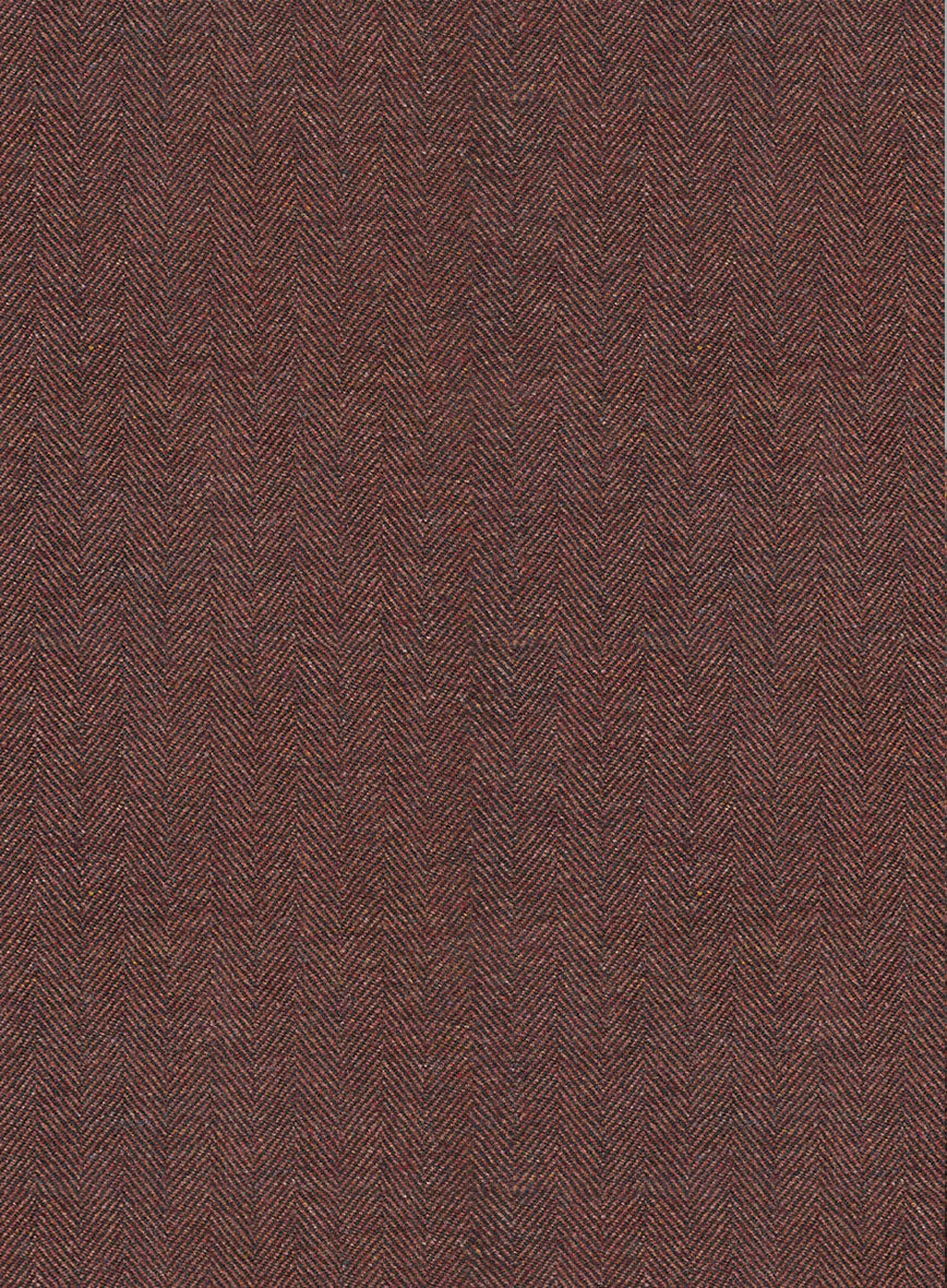 Mute Wine Herringbone Tweed Pants - Image 3