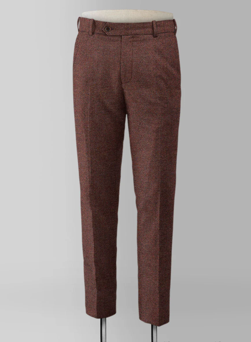 Mute Wine Herringbone Tweed Suit - Image 5