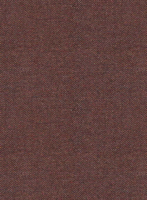 Mute Wine Herringbone Tweed Double Breasted Suit - Image 4