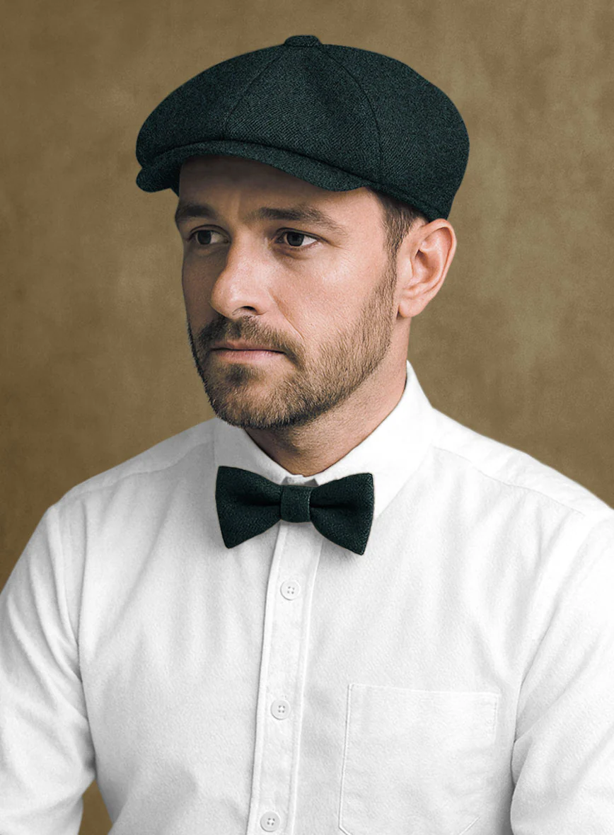 Naples Bello Green Tweed Newsboy Cap - Image 2