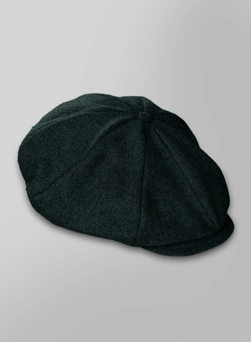 Naples Bello Green Tweed Newsboy Cap - Image 3