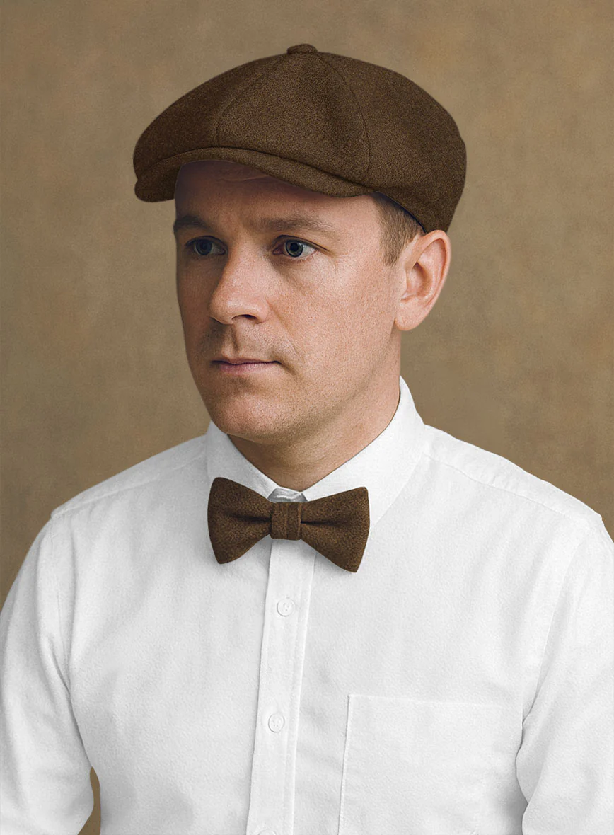 Naples Caffe Brown Tweed Newsboy Cap - Image 2