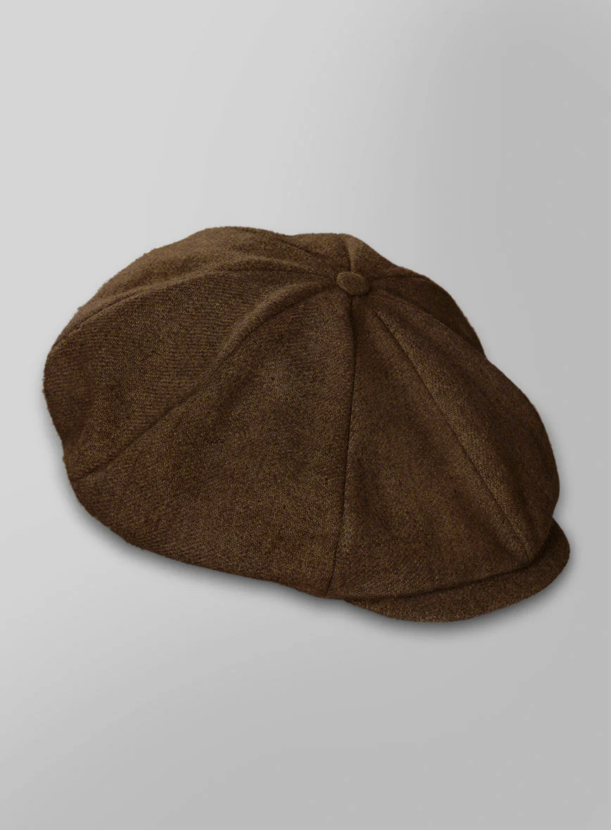 Naples Caffe Brown Tweed Newsboy Cap - Image 3