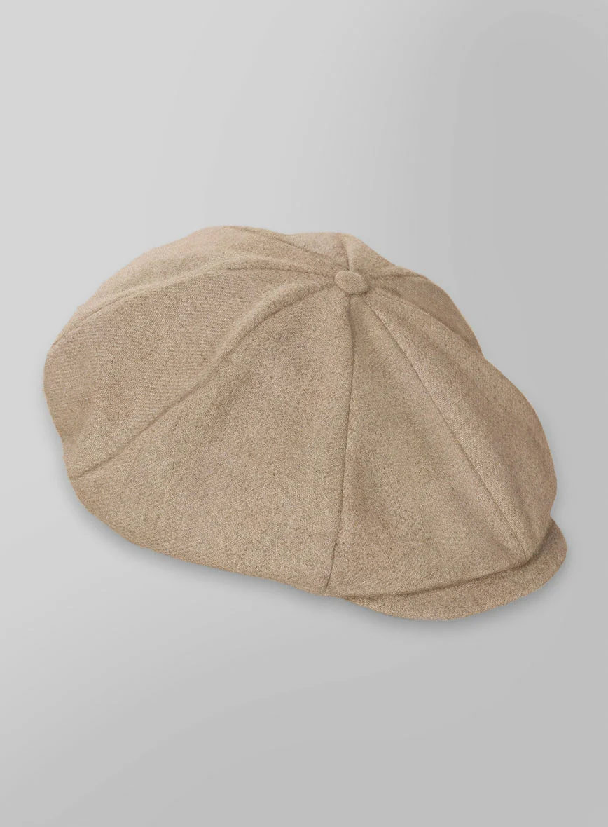 Naples Champagne Tweed Newsboy Cap - Image 3