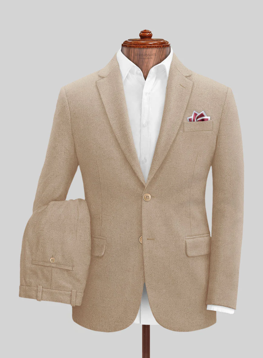 Naples Champagne Tweed Suit - Image 2