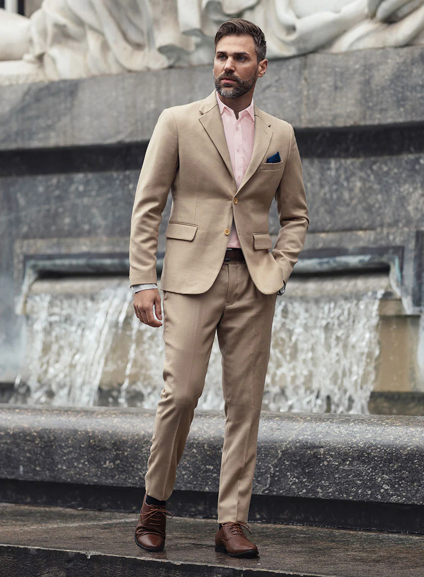 Naples Champagne Tweed Suit - Image 3