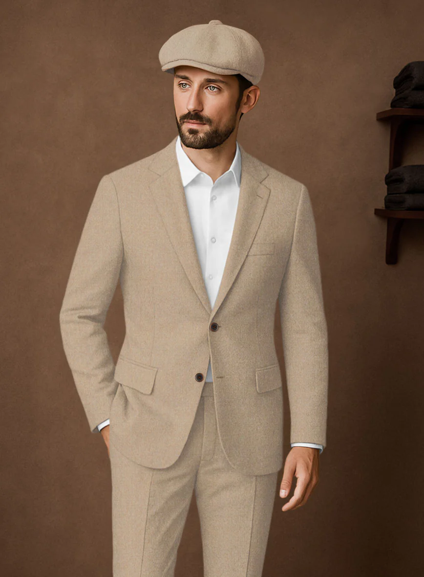 Naples Champagne Tweed Suit - Image 5
