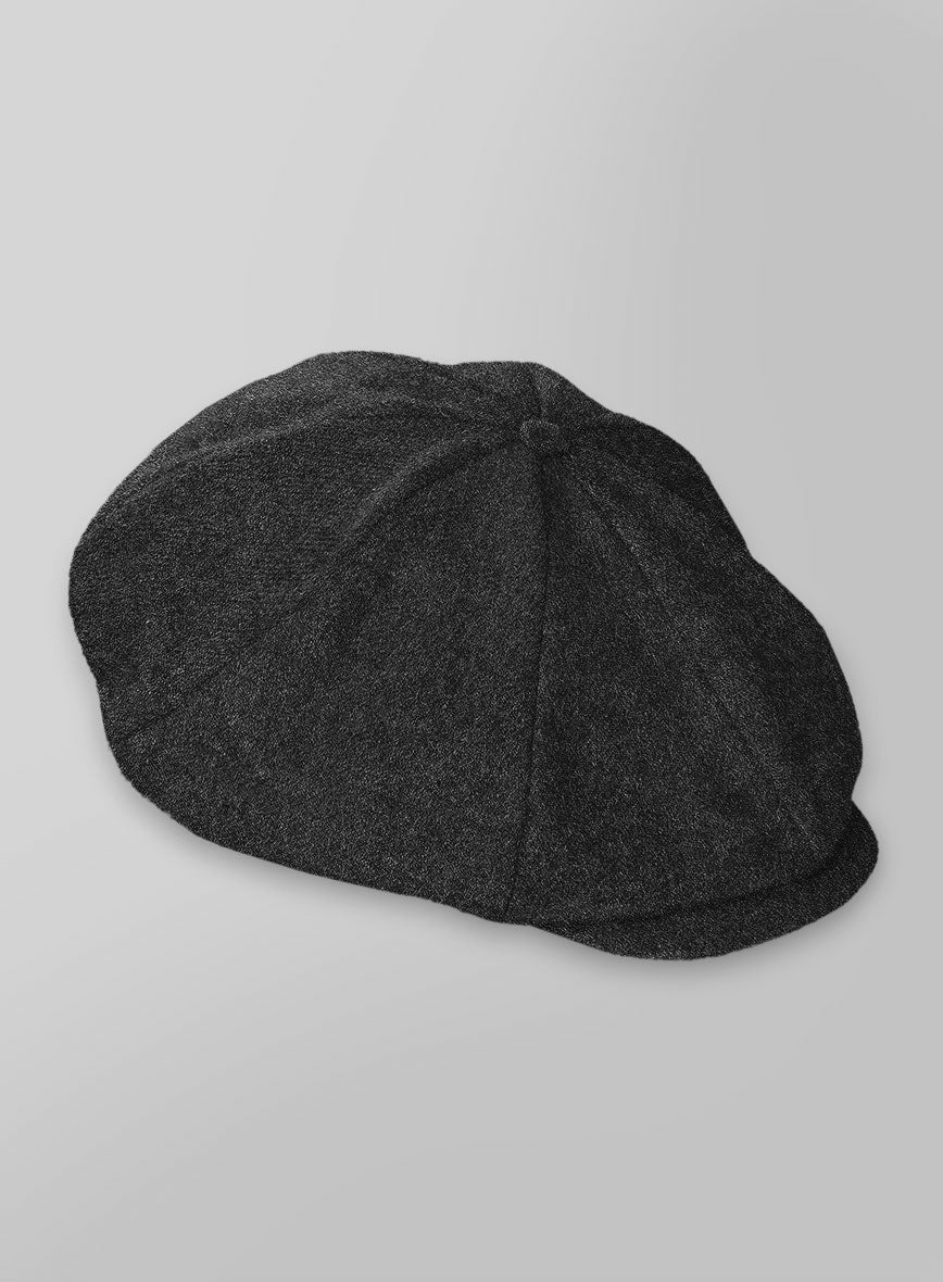 Naples Charcoal Tweed Newsboy Cap - Image 3