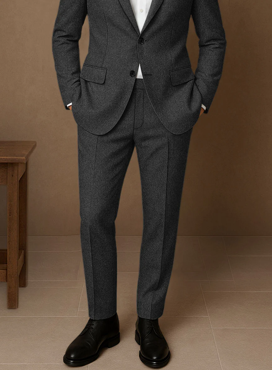 Naples Charcoal Tweed Pants - Image 2