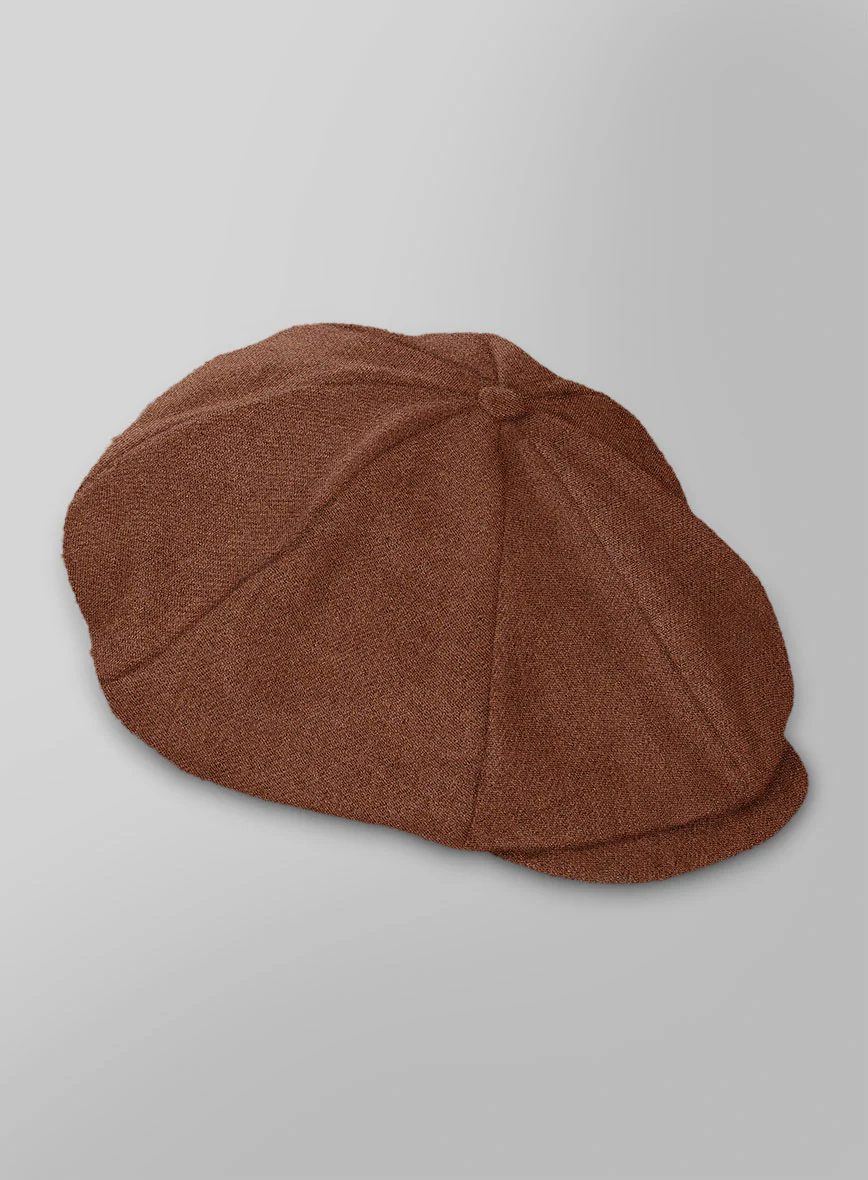 Naples Chestnut Tweed Newsboy Cap - Image 3