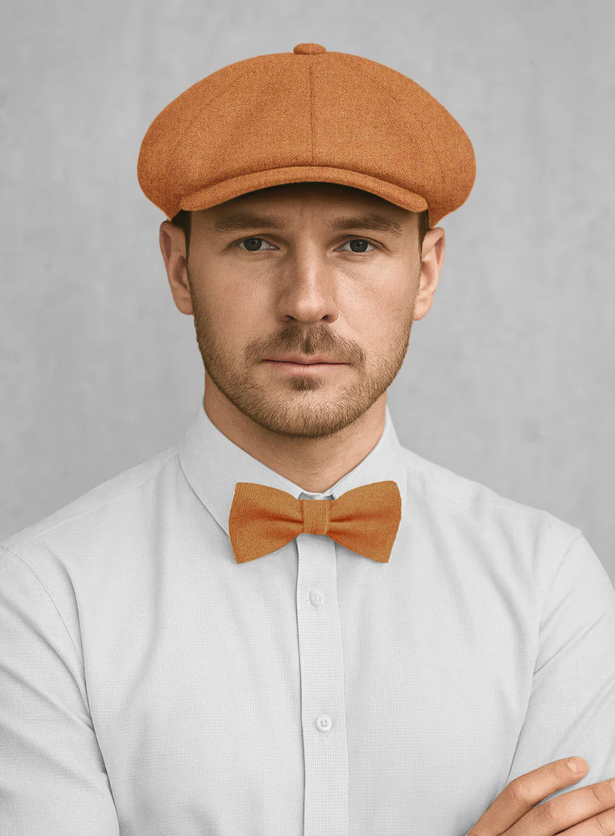 Naples Cocktail Orange Tweed Newsboy Cap - Image 2