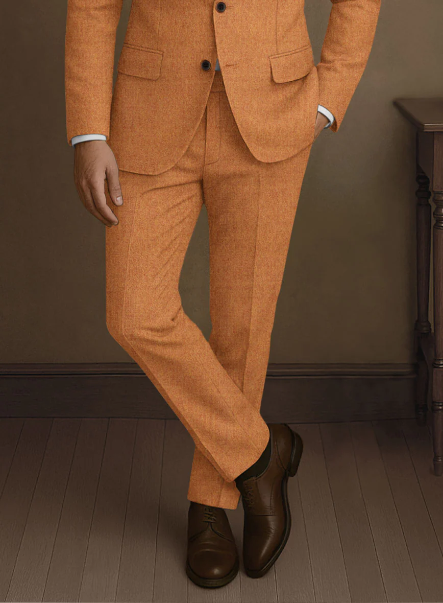 Naples Cocktail Orange Tweed Pants - Image 2
