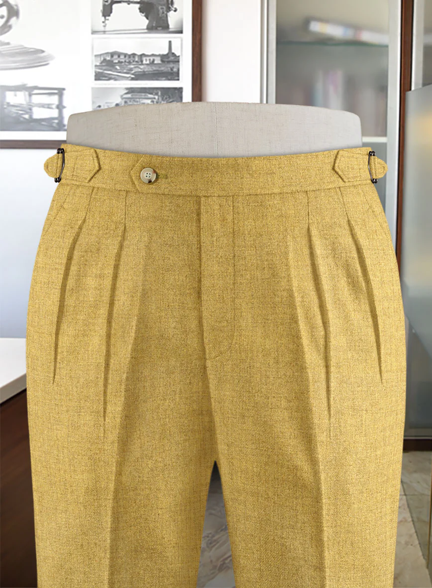 Naples Cocktail Yellow Highland Tweed Trousers - Image 2