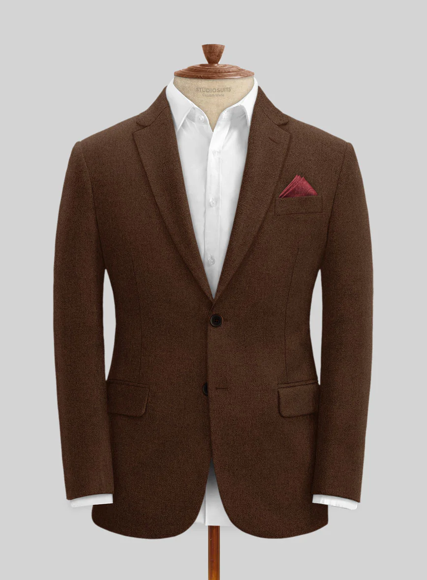Naples Coffee Brown Tweed Suit - Image 3