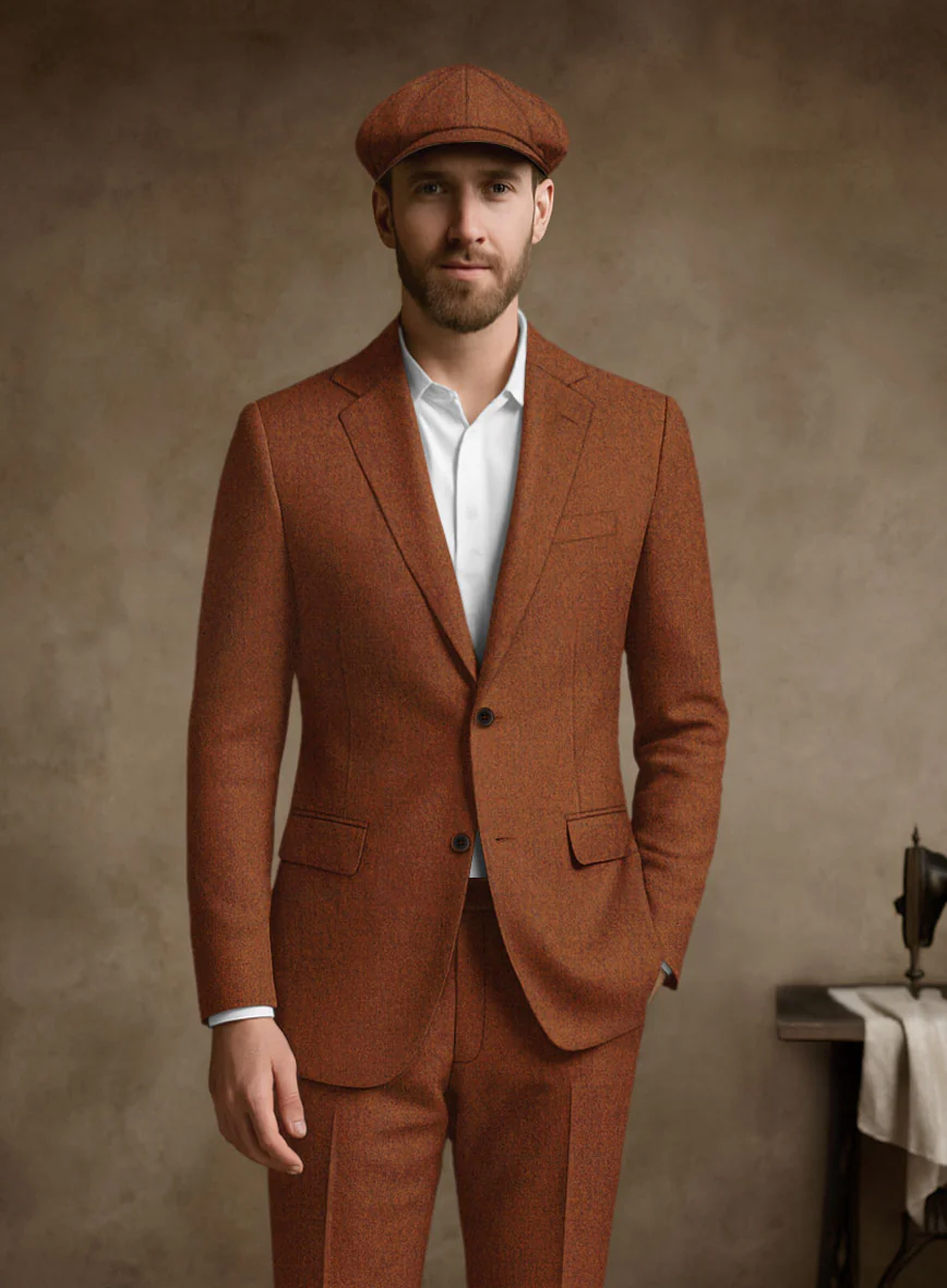 Naples Cosmic Tan Tweed Suit - Image 3