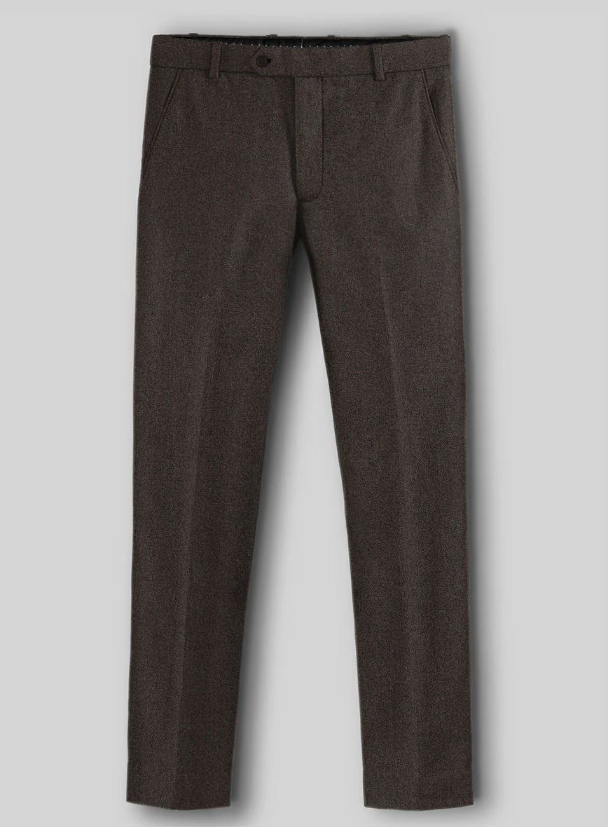 Naples Dark Brown Tweed Double Breasted Suit - Image 3