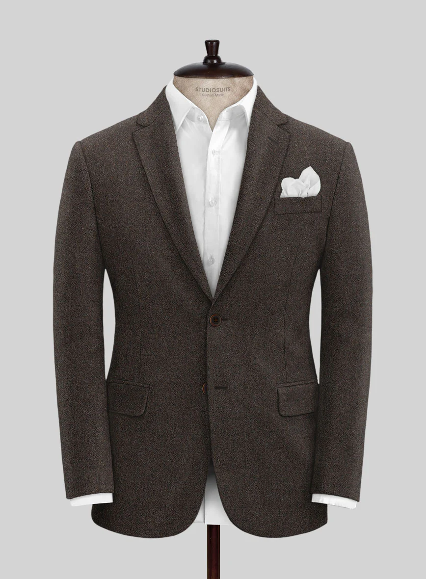 Naples Dark Brown Tweed Jacket - Image 3