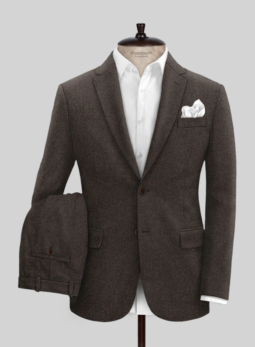 Naples Dark Brown Tweed Suit - Image 2