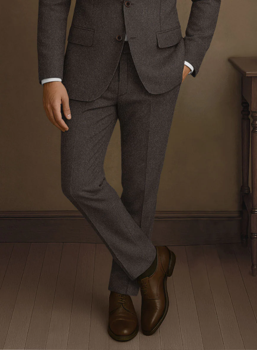 Naples Dark Brown Tweed Suit - Image 7