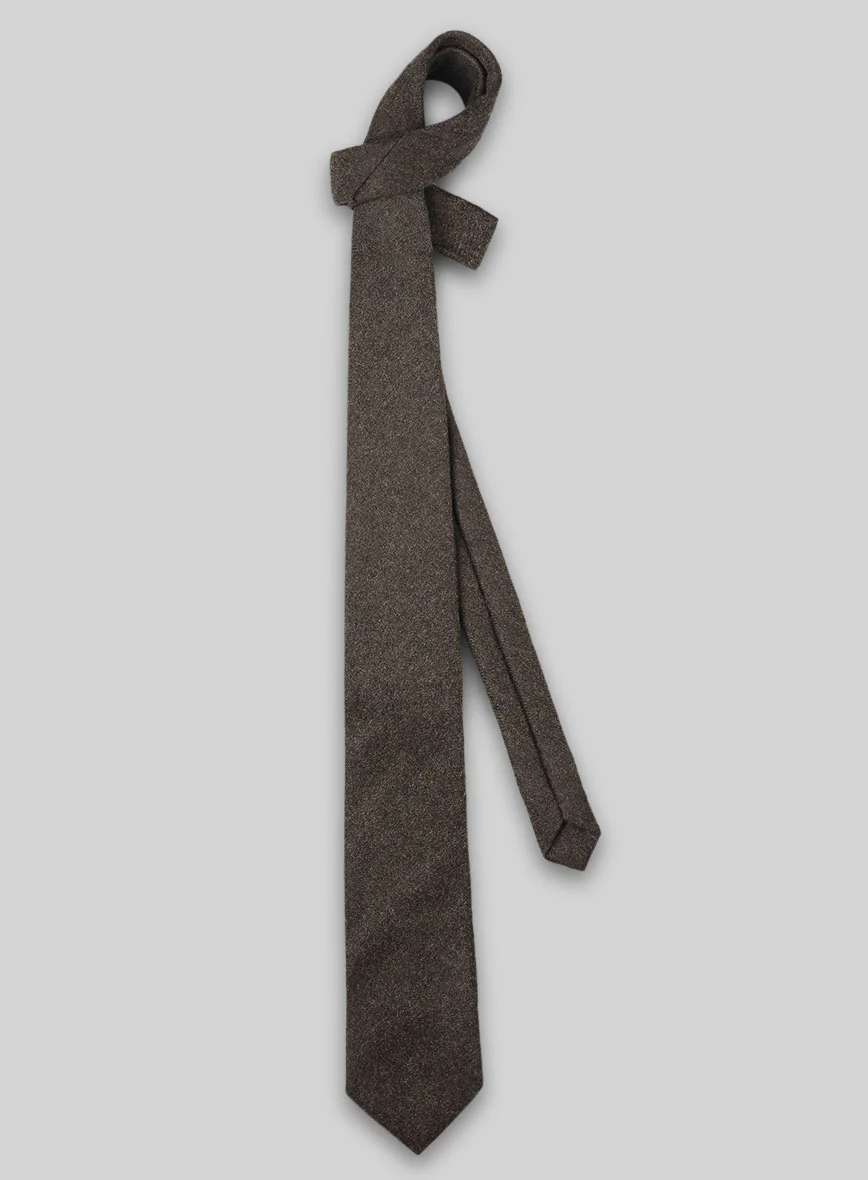 Tweed Tie - Lt Wt Dark Brown - Image 2