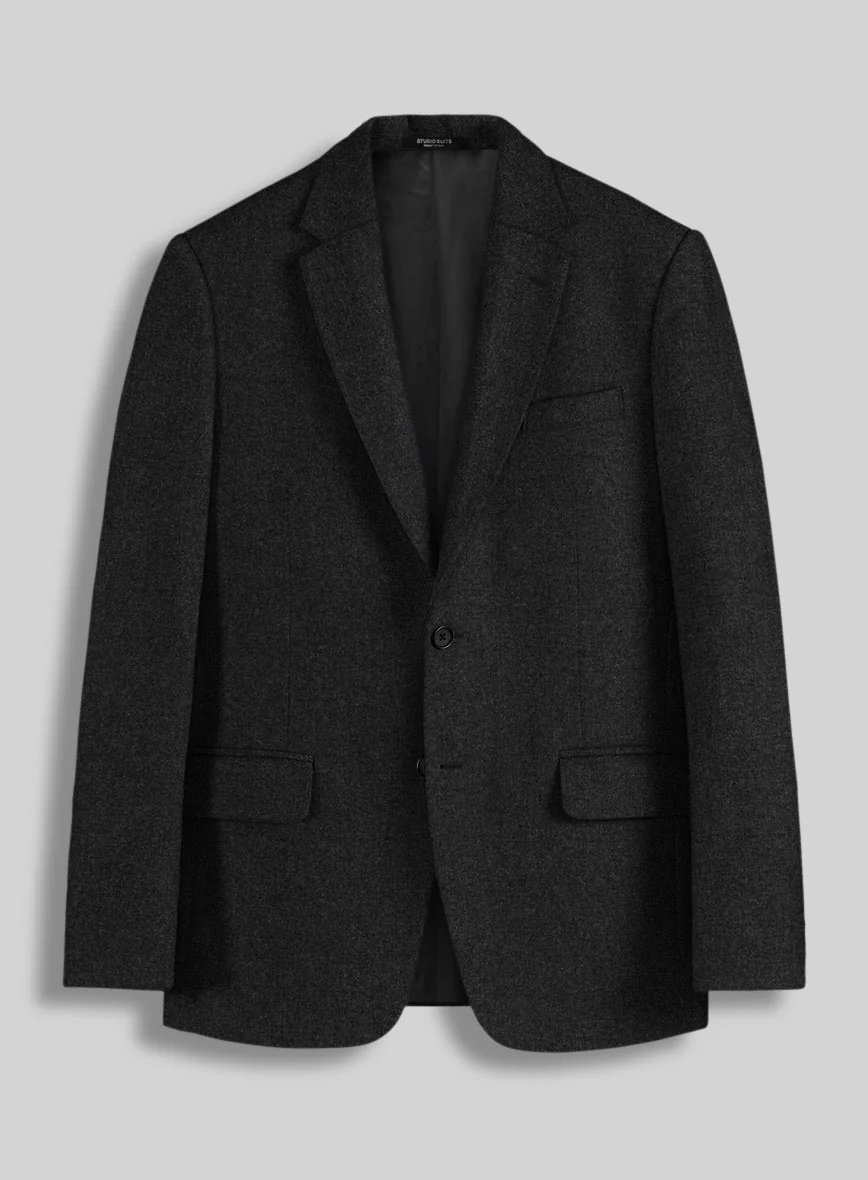 Naples Dark Charcoal Tweed Suit - Image 3