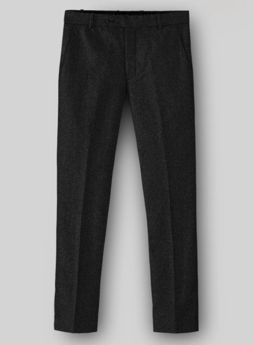 Naples Dark Charcoal Tweed Suit - Image 6