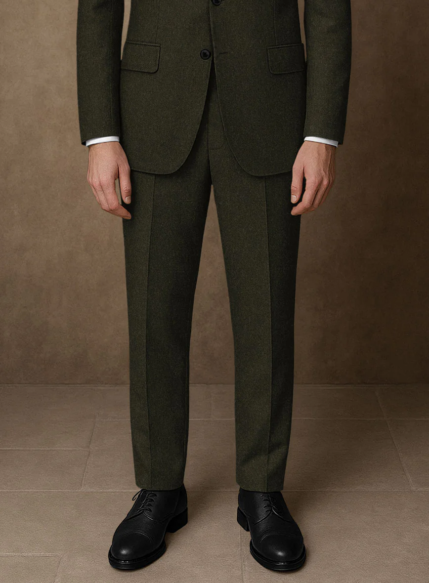 Naples Dark Green Tweed Suit - Image 6