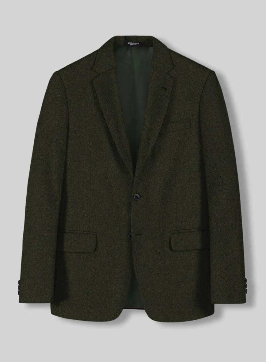 Naples Dark Green Tweed Suit - Image 3