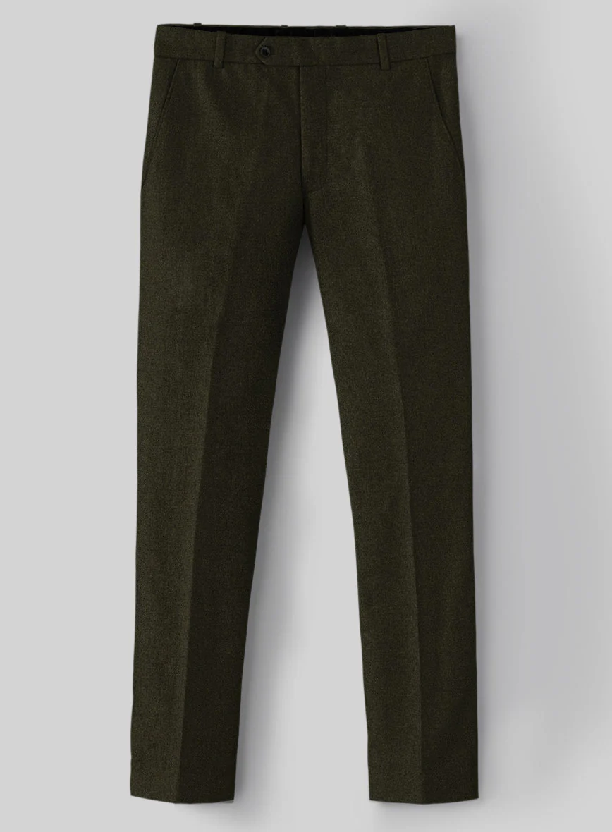 Naples Dark Green Tweed Suit - Image 5