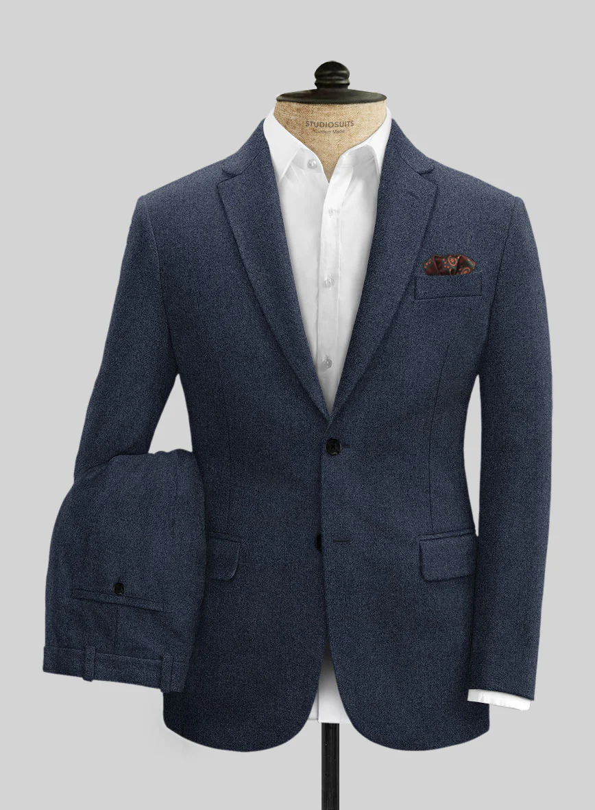 Naples Dark Indigo Tweed Suit - Image 2