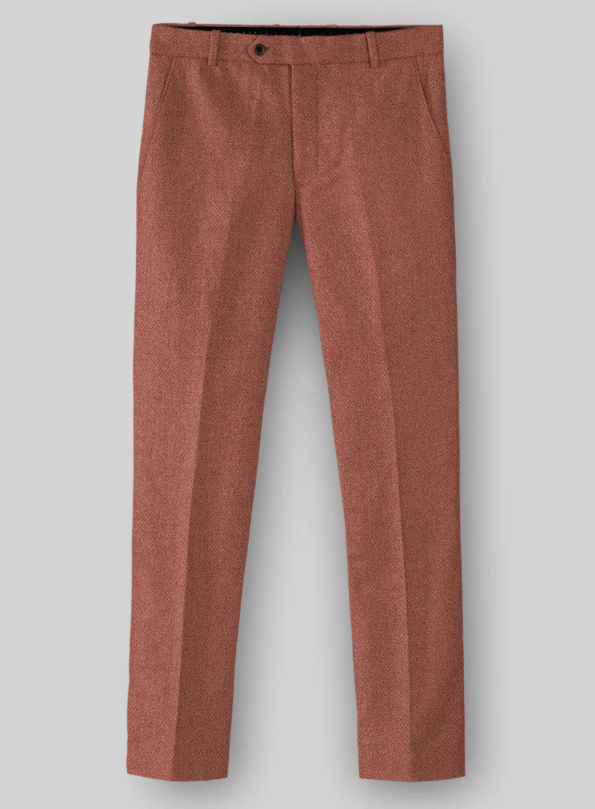 Naples Dark Salmon Pink Tweed Suit - Image 4