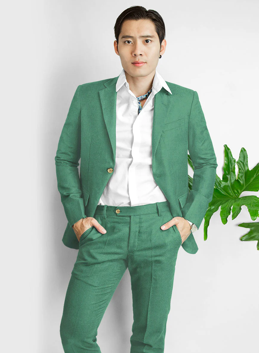 Naples Derby Green Tweed Suit - Image 2