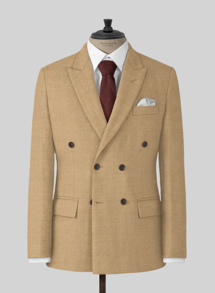 Naples Desert Haze Tweed Double Breasted Suit - Image 2