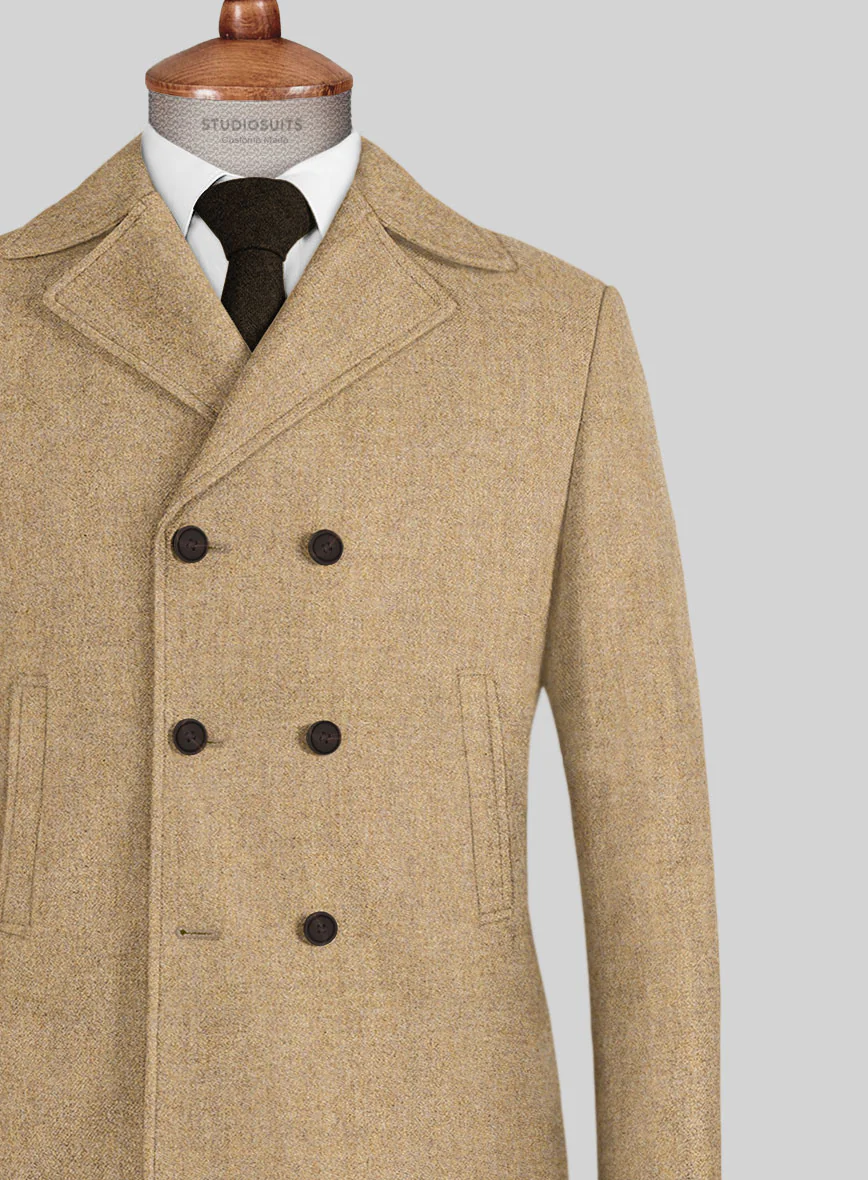 Naples Desert Haze Tweed Pea Coat - Image 2