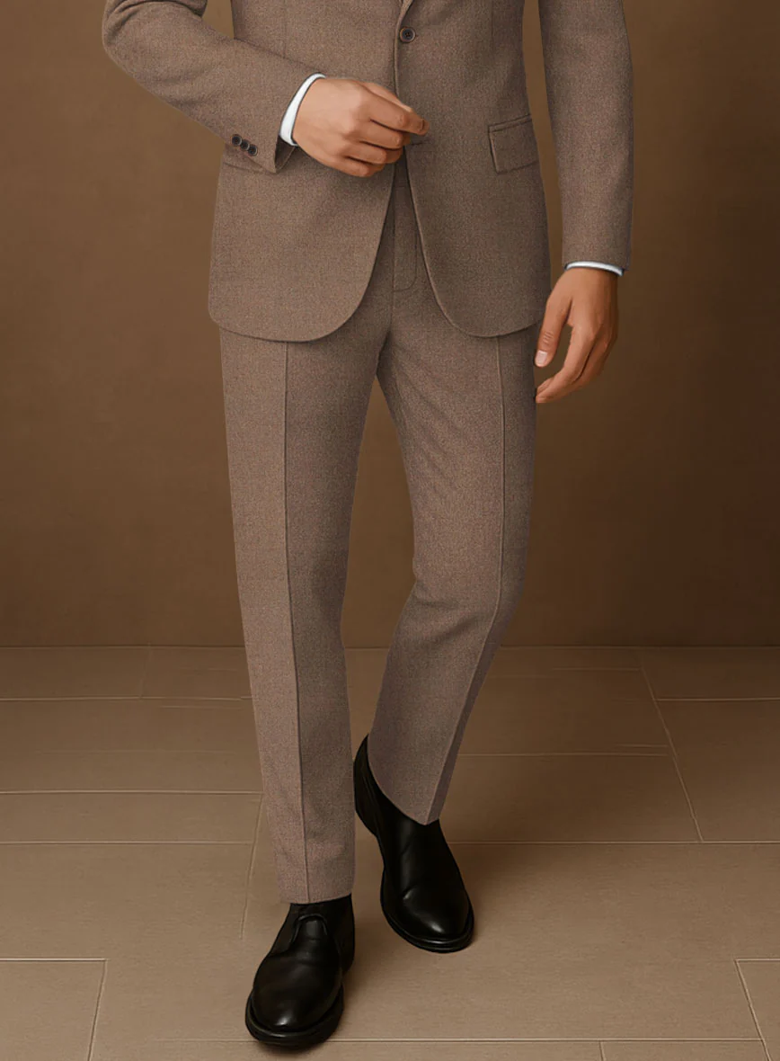 Naples Dolce Brown Tweed Pants - Image 2