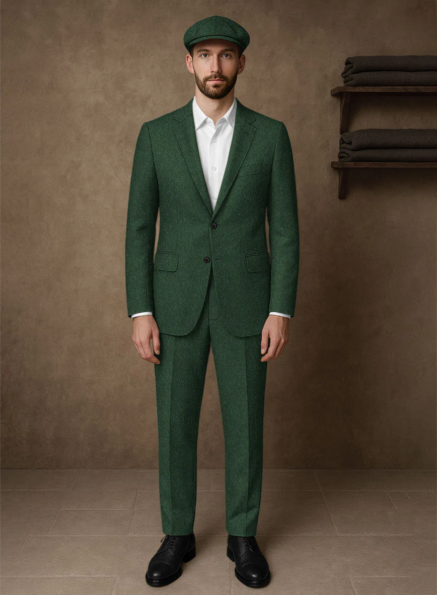 Naples Emerald Green Tweed Suit