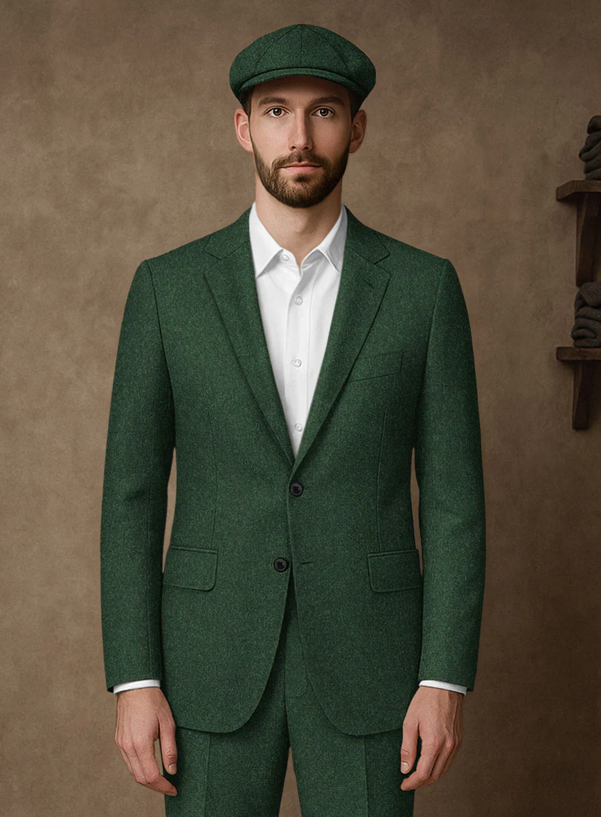 Naples Emerald Green Tweed Suit - Image 4